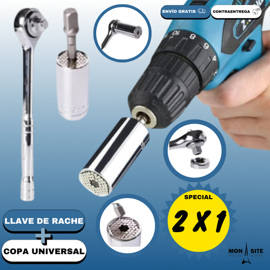 LLave de Rache + Copa Universal Ajustable