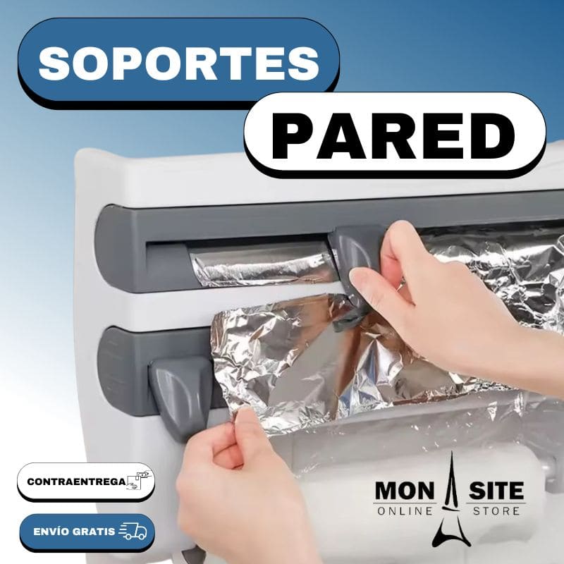 Organizador 3 en 1 Cocina Papel Film